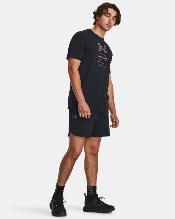 Men's UA Branded Gel Stack Short Sleeve in Black image number 2